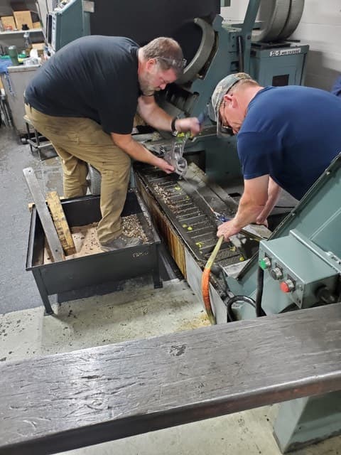 Derek working on industrial equipment